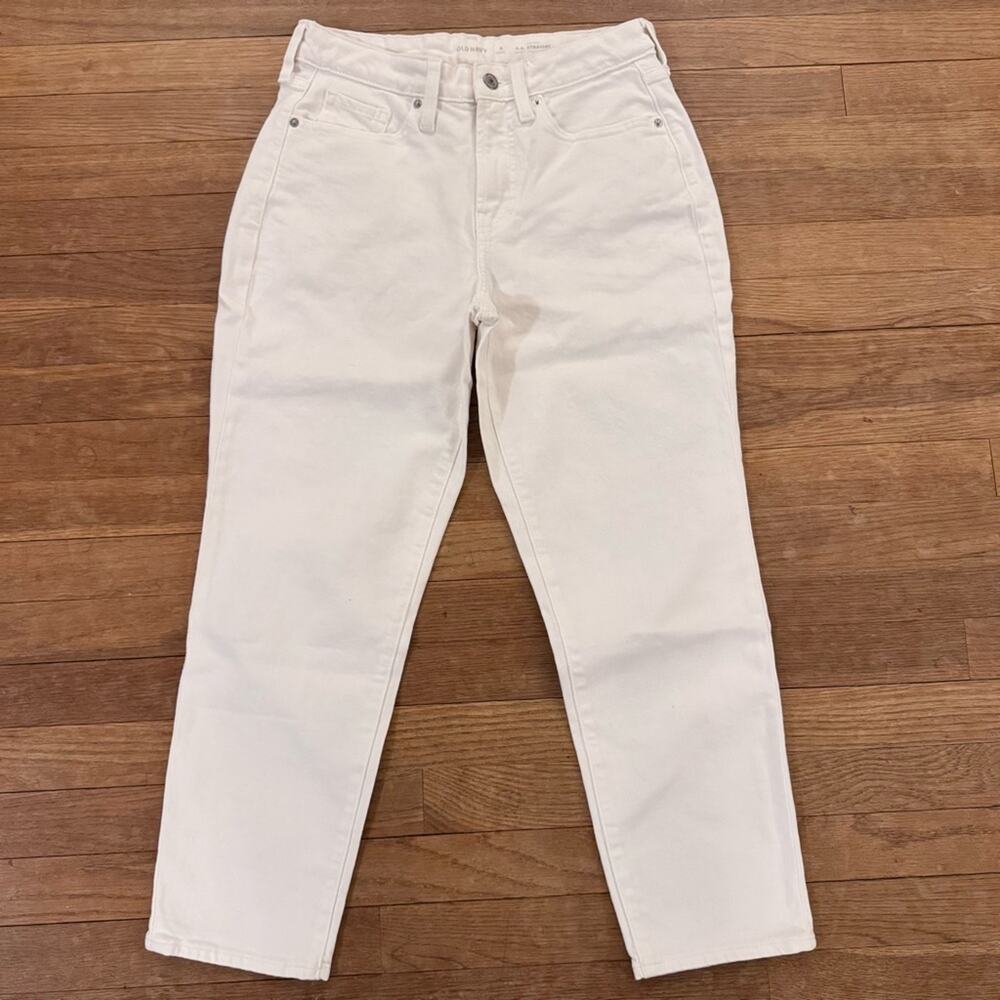 Old Navy women straight leg cropped chino pants size 6P
 b8